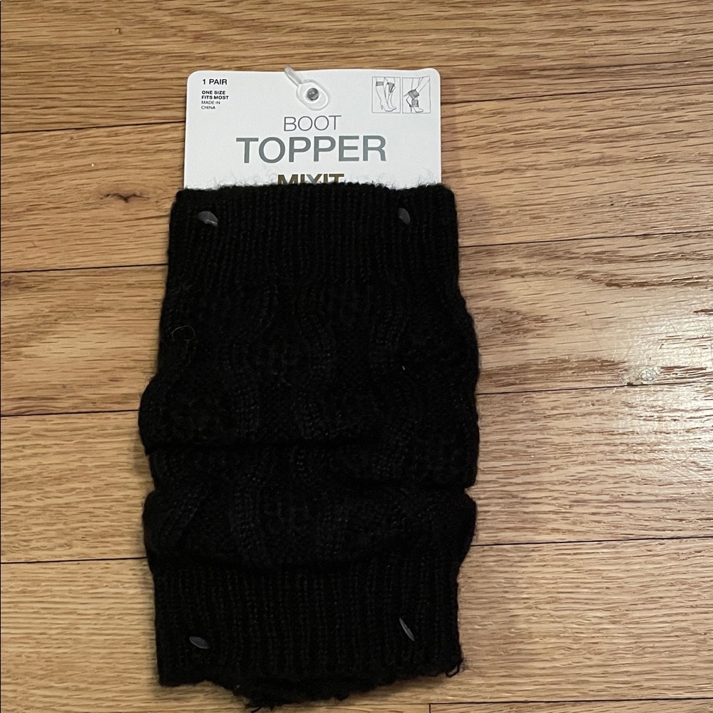jcpenney Black Knit Boot Topper